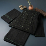 Elegant Black Embroidered 3-Piece